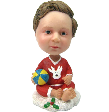 Personalized Christmas Bobble Head for Baby