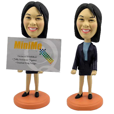 Custom Bobblehead Card Holder for Lady