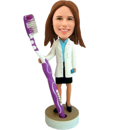 Personalized Female Dentist Bobble Head