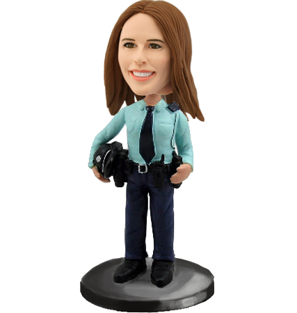 Personalized Policewoman Bobblehead
