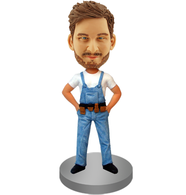 Bobblehead of Technician in Overall