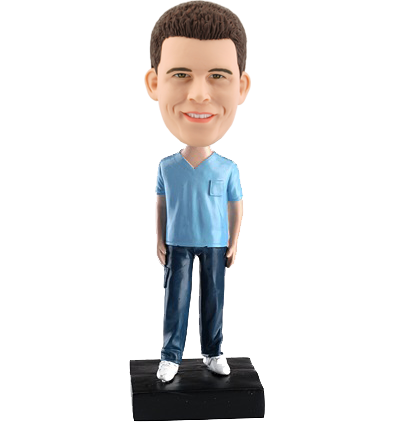 Personalized Male Nurse Bobblehead
