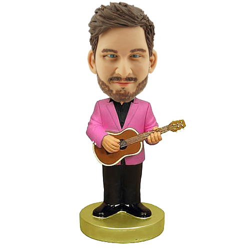 Acoustic Guitar Player Customized Bobble Head