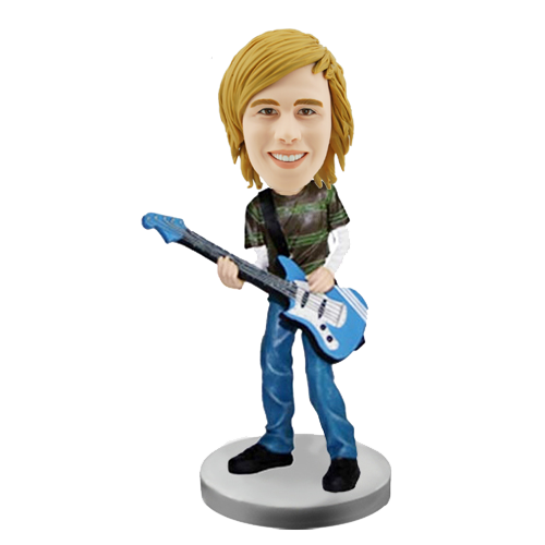 Bass Guitar Player Custom Bobble Head