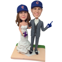 Baseball Fans Wedding Cake Topper