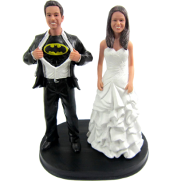 Custom Batman Theme Wedding Cake Topper
