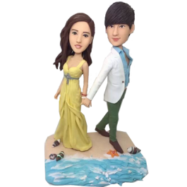 Beach Couple Wedding Bobbleheads