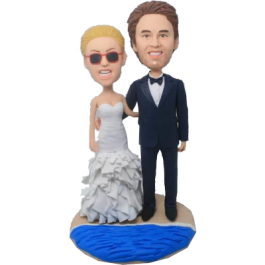Beach Wedding Bobbleheads