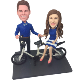 Bicycle Couple Custom Bobbles