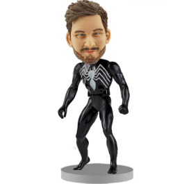 Black Costume Spiderman Custom Bobblehead