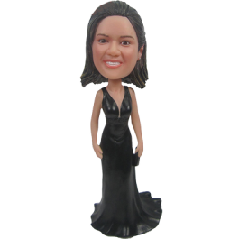 Black Dress Lady Custom Bobblehead