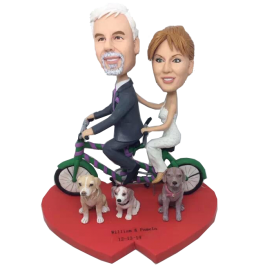 Bycicle Couple Wedding Bobbleheads