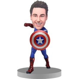 Personalized Captain America Bobble Head