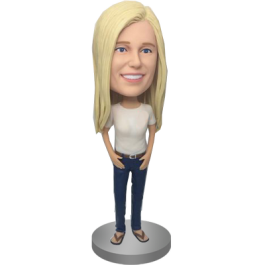 Casual Girl Custom Bobble Head