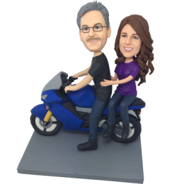 Couple on Motorcycle