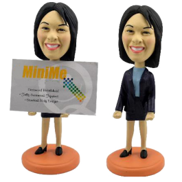 Custom Bobblehead Card Holder for Lady