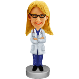 Personalized Bobblehead of Doctor in Lab Coat