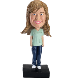 Personalized Female Nurse Bobble Head