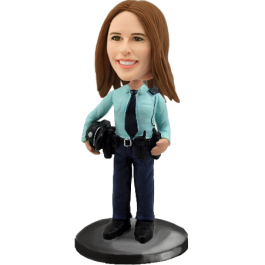 Personalized Policewoman Bobblehead