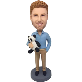 Custom Fashion Man with Panda Bobblehead