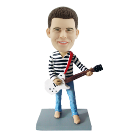 Custom Guitarist Bobblehead in Blue Jeans