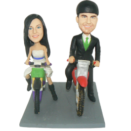 Dirtbike Couple Cake Topper