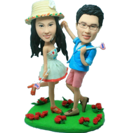 Having Fun Wedding Cake Topper