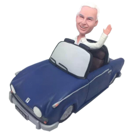 Man in Blue Car 