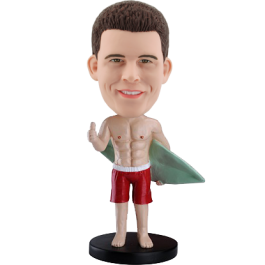 Excited Surfer Custom Bobblehead
