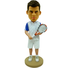 Personalized Bobblehead Tennis Man