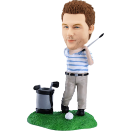 Personalized golfing bobblehead