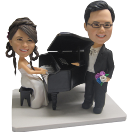 Piano Couple Bobbleheads