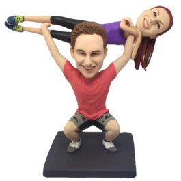 Strong Man Wedding Cake Topper