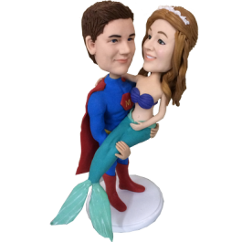 Superman and Mermaid Bobbleheads