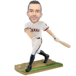 Texas Baseball Batter Personalized Bobblehead