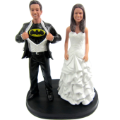 Custom Batman Theme Wedding Cake Topper