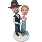 Cowboy Wedding Bobble Heads