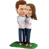 Custom Young Couple Bobble head