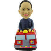 Kid in Fire Fighting Truck 