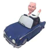 Man in Blue Car 
