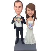 Super Football Fan Wedding Cake Topper