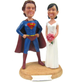 Superman Theme Wedding Cake Topper