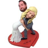 Wrestling Couple Wedding Cake Topper