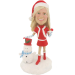 Personalized Christmas Girl Bobble Head
