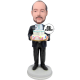 Black Suit Man Birthday Bobble Head