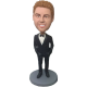 Black Suit Groomsman Personalized Bobblehead