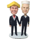 Cheesehead and  Marine Wedding Bobbles