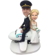 Couple on Plane Custom Bobblehead