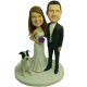 Couple With Pet Cake Topper