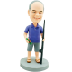 Custom Bobblehead of Fisher Carrying a Fishing Rod